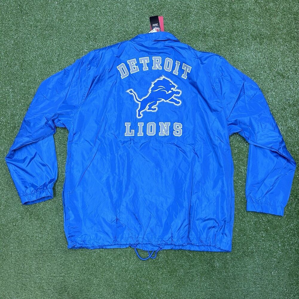 Detroit Lions Coaches Game Jacket NFL Blue NWT $80